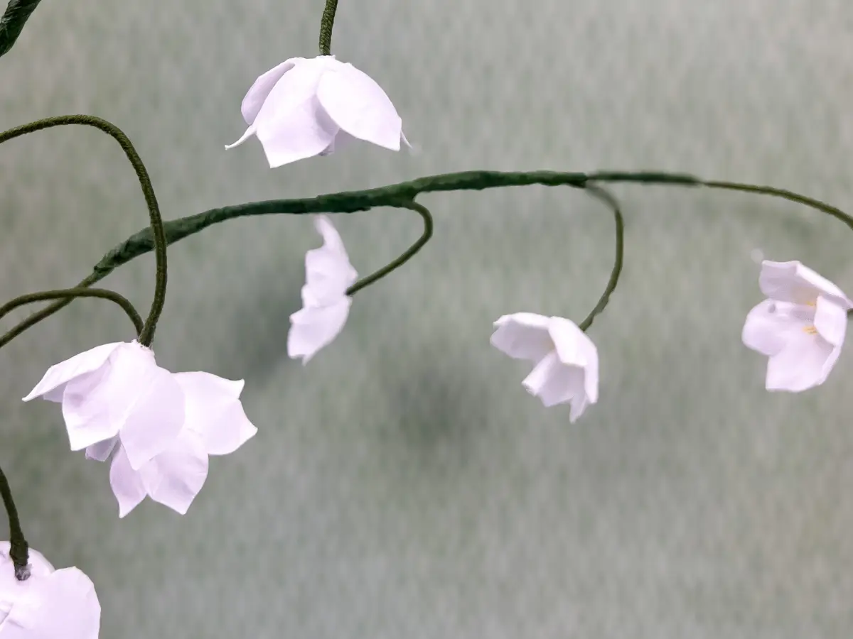 DIY Paper Lily of the valley template and tutorial